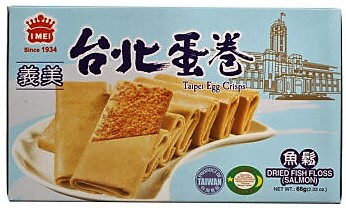 義美【台北蛋卷 - 鱼松】台湾进口 香酥鱼松夹心鸡蛋卷 66g
